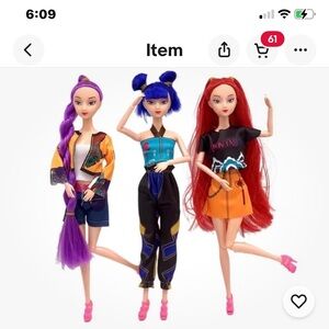NEW K-Pop Demon Hunters Fashion Dolls Set Rumi,Zoey,Mira.Pre-sale. Mail by 10/30
